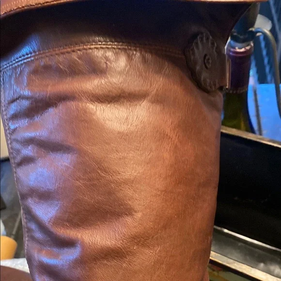 Frye Brown Over the Knee Boots Timeless Leather Design - Picture 9 of 13